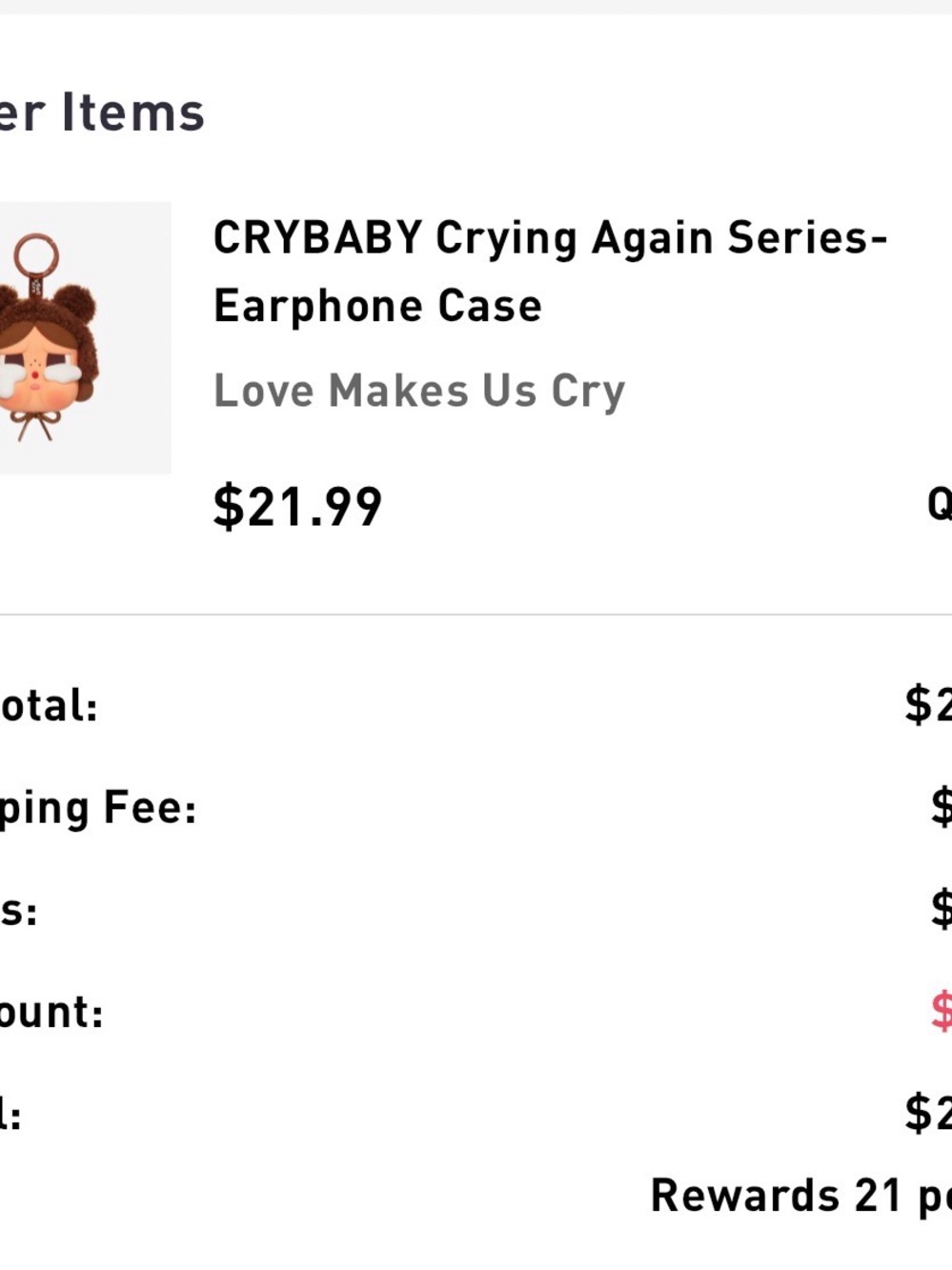CRYBABY Crying Again Series Earphone Case -Love makes us cry - Picture 4 of 10